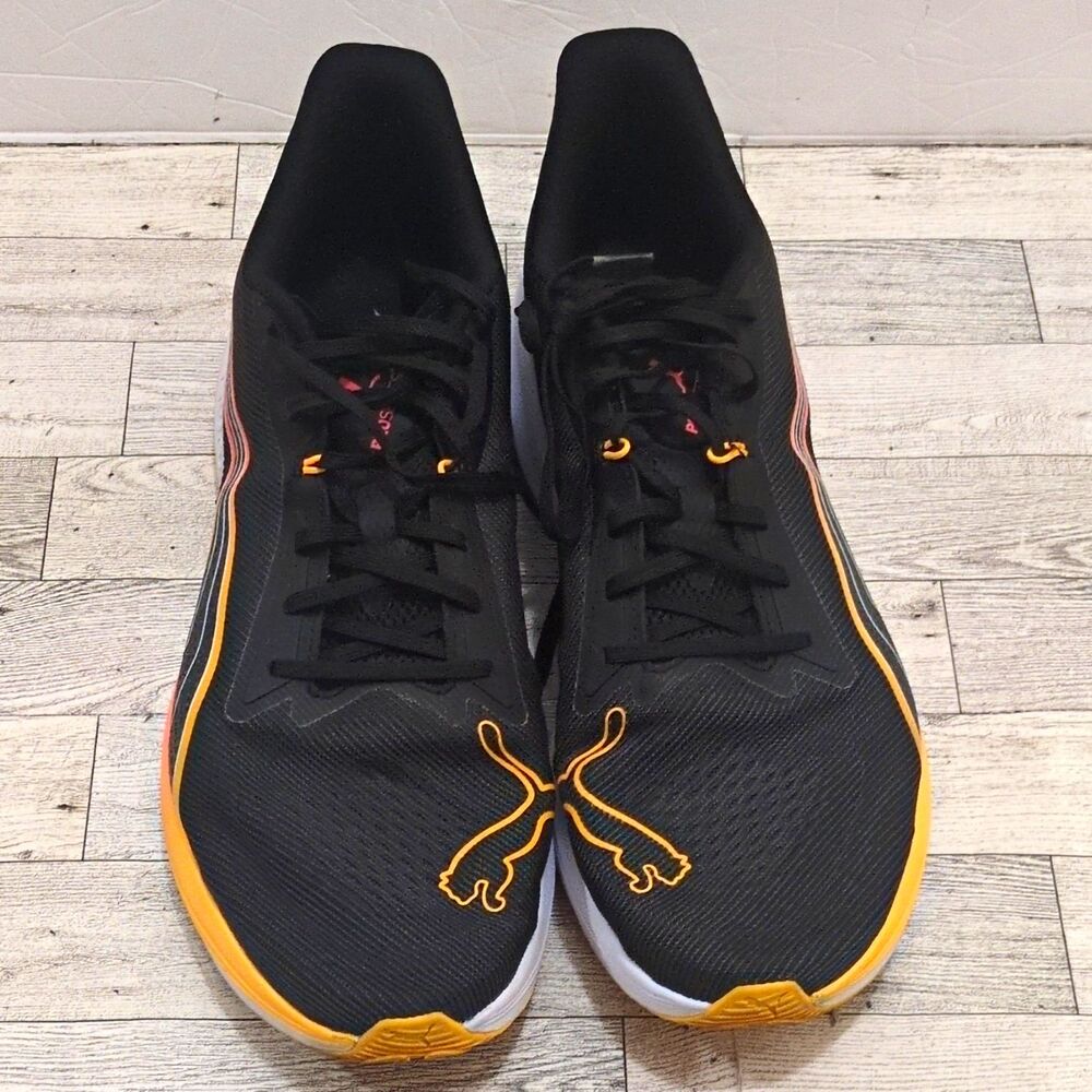PUMA ProSeries Men’s Running Sneakers Size 14 Black/Orange/Pink 310152-02